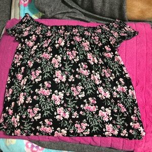 off the shoulder floral top